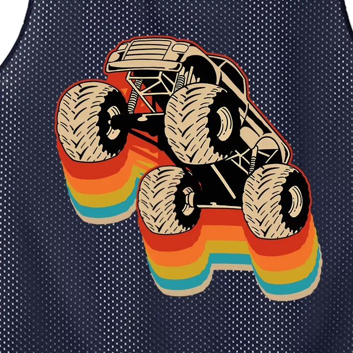 Retro Monster Truck Big Style Truck Mesh Reversible Basketball Jersey Tank