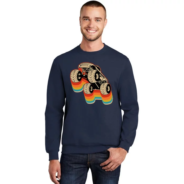 Retro Monster Truck Big Style Truck Tall Sweatshirt