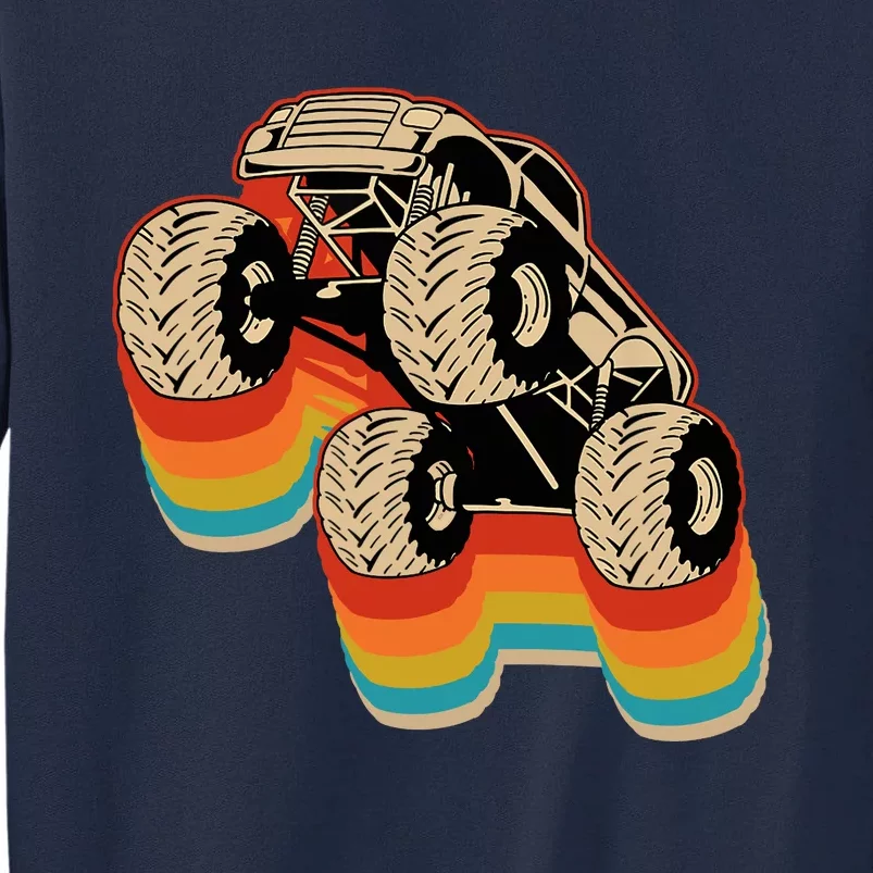 Retro Monster Truck Big Style Truck Tall Sweatshirt