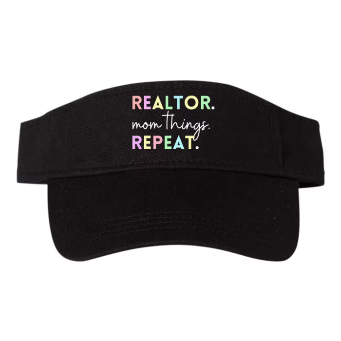 Realtor Mom Things Repeat for Mothers Selling Real Estate Valucap Bio-Washed Visor