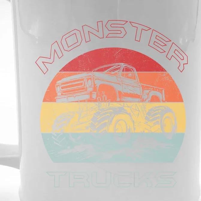 Retro Monster Trucks Gift Front & Back Beer Stein