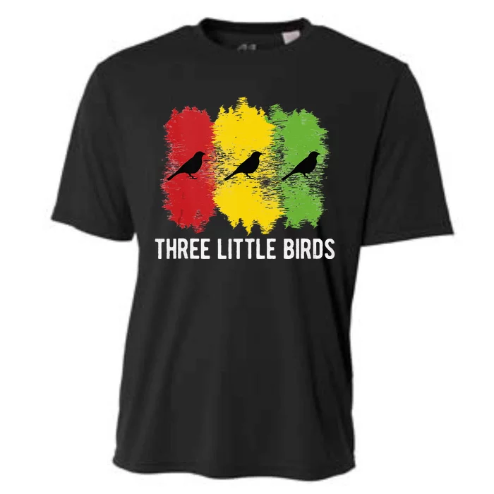 Reggae Music Three Little Birds Quote Slogan Fun Gift Cooling Performance Crew T-Shirt