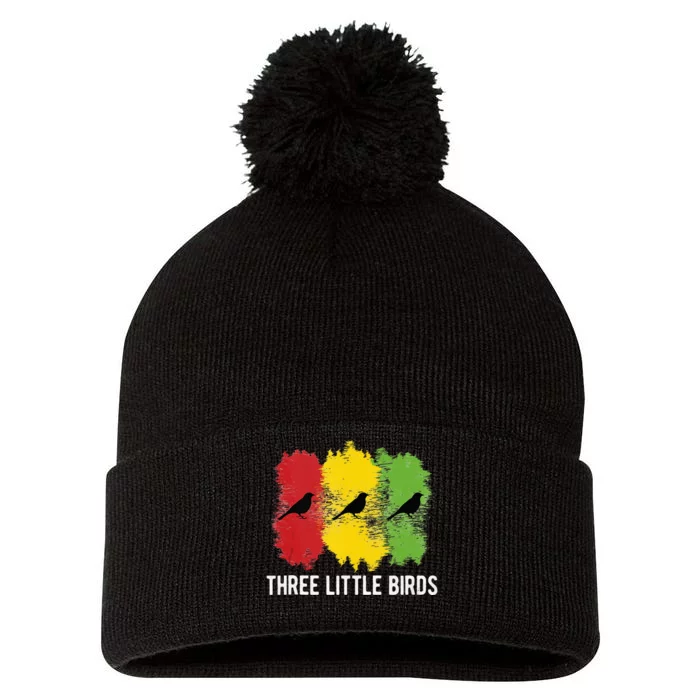 Reggae Music Three Little Birds Quote Slogan Fun Gift Pom Pom 12in Knit Beanie