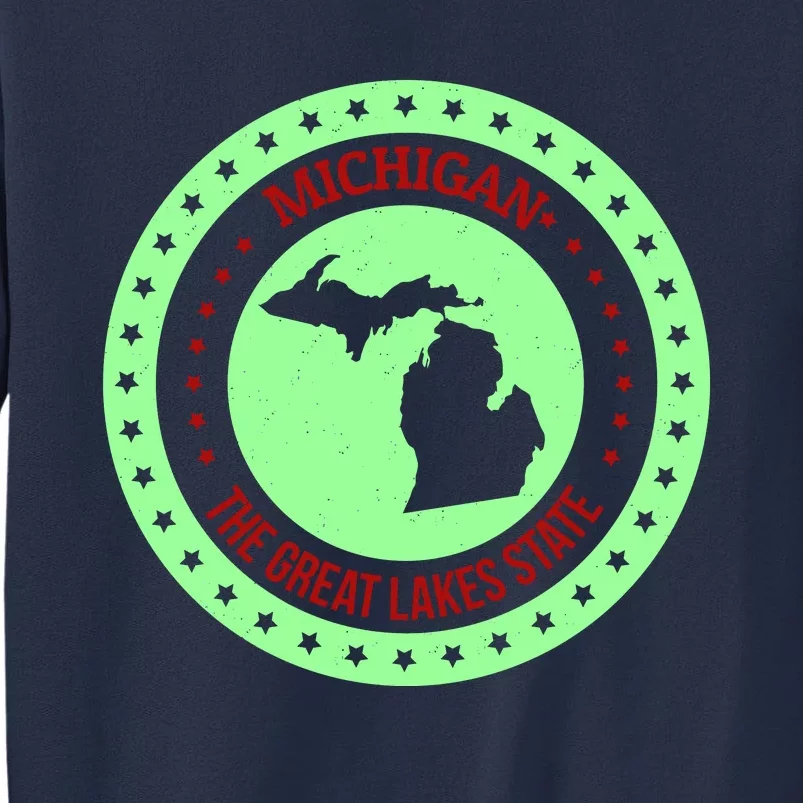 Retro Michigan The Great Lake State Logo Sweatshirt