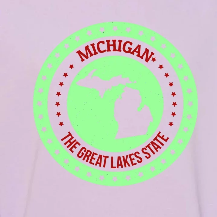 Retro Michigan The Great Lake State Logo Garment-Dyed Sweatshirt