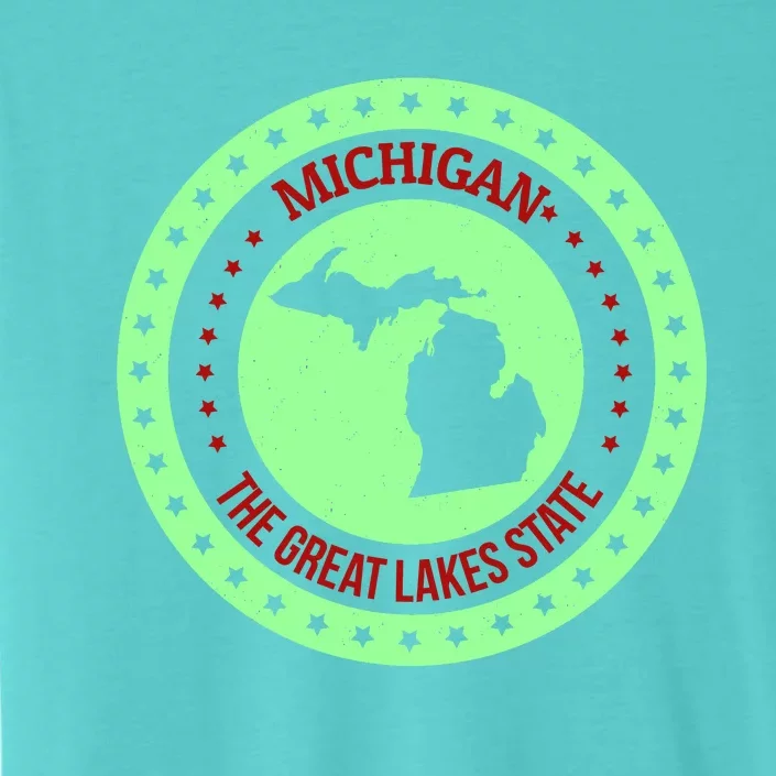 Retro Michigan The Great Lake State Logo ChromaSoft Performance T-Shirt