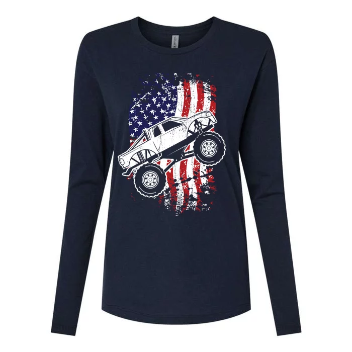 Roar Monster Truck Car Crusher Gift Design Idea Womens Cotton Relaxed Long Sleeve T-Shirt