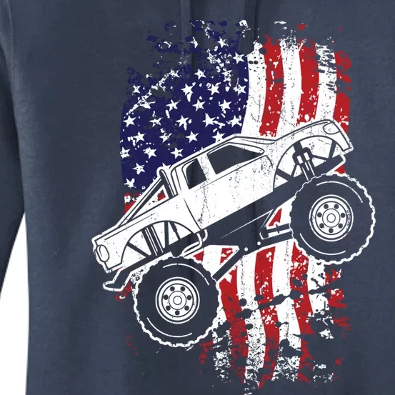 Roar Monster Truck Car Crusher Gift Design Idea Women's Pullover Hoodie