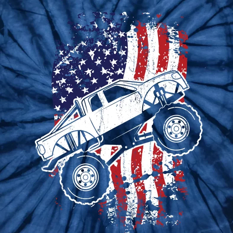 Roar Monster Truck Car Crusher Gift Design Idea Tie-Dye T-Shirt