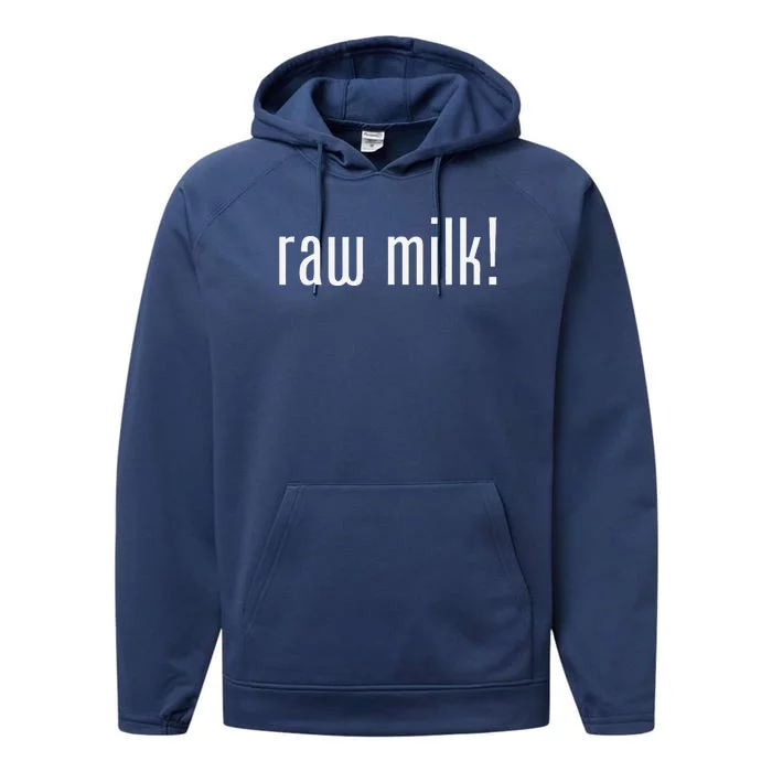 Raw Milk Traditional Dairy Advocate Performance Fleece Hoodie