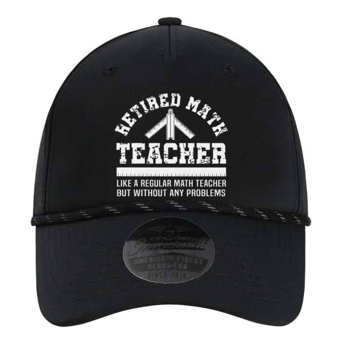 Retired Math Teacher Funny Retirement Gift Problems Performance The Dyno Cap