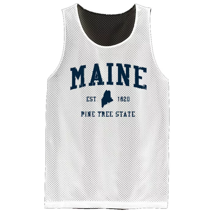 Retro Maine T Vintage State Sports Design Mesh Reversible Basketball Jersey Tank