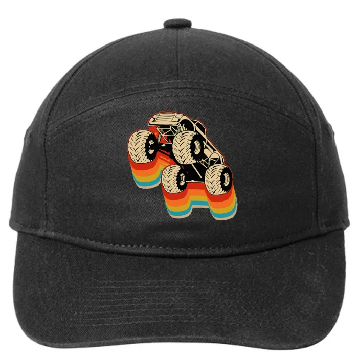 Retro Monster Truck Big Style Truck 7-Panel Snapback Hat