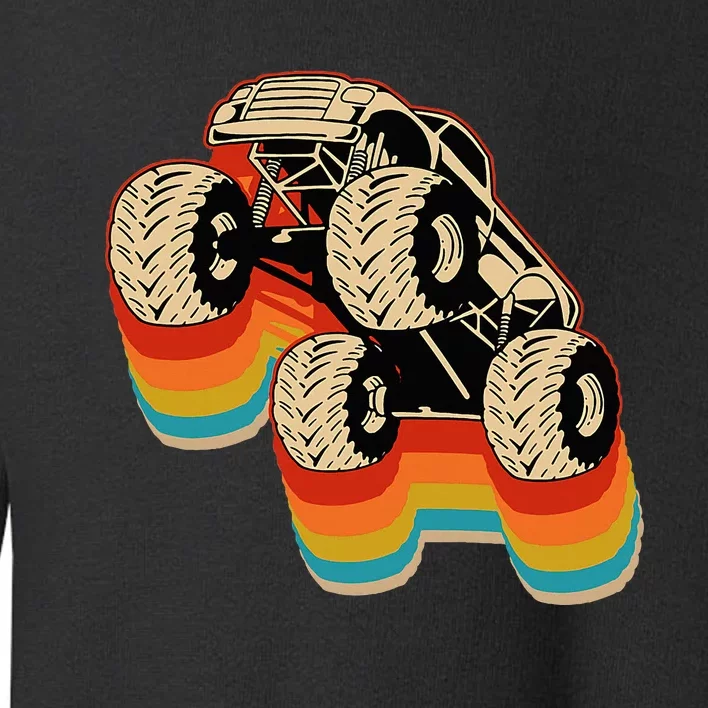 Retro Monster Truck Big Style Truck Toddler Sweatshirt