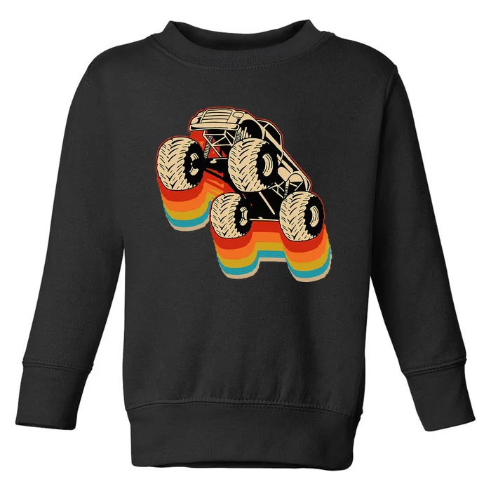 Retro Monster Truck Big Style Truck Toddler Sweatshirt