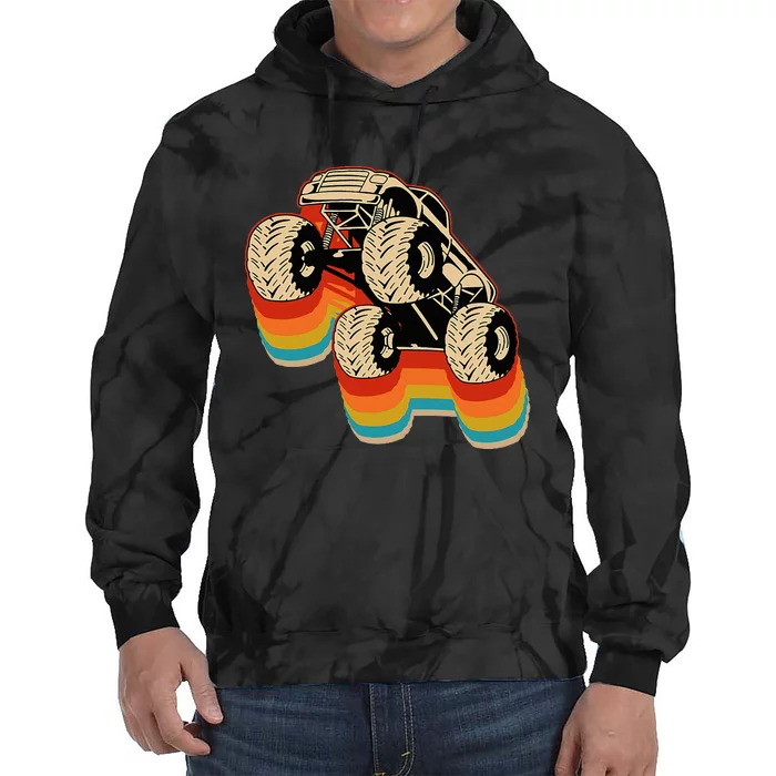 Retro Monster Truck Big Style Truck Tie Dye Hoodie