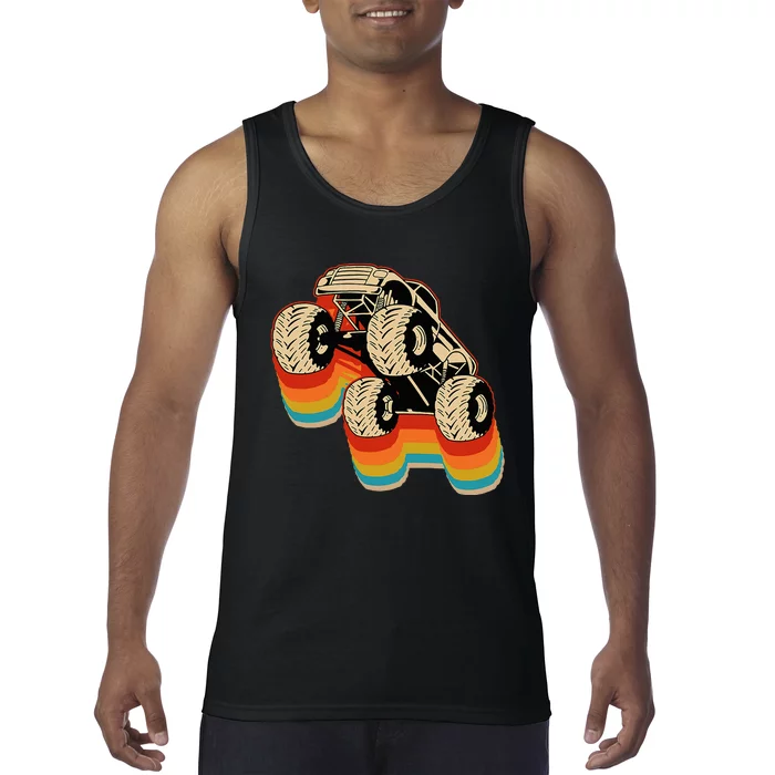 Retro Monster Truck Big Style Truck Tank Top