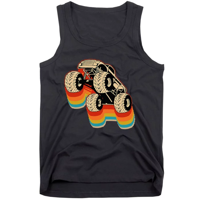 Retro Monster Truck Big Style Truck Tank Top