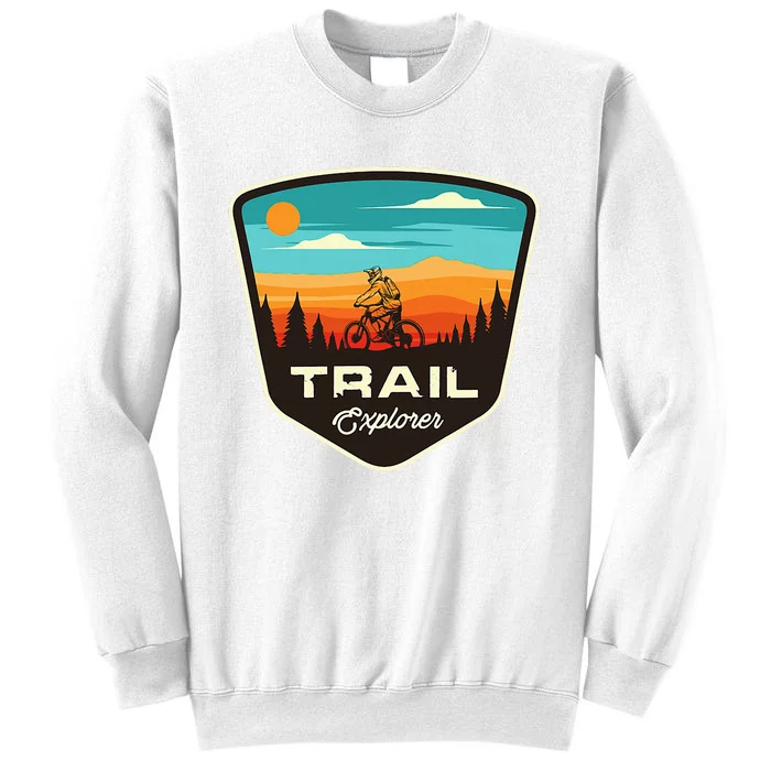 Retro Mtb Trail Mountain Bike Biking Cycling Enthusiast Idea Sweatshirt