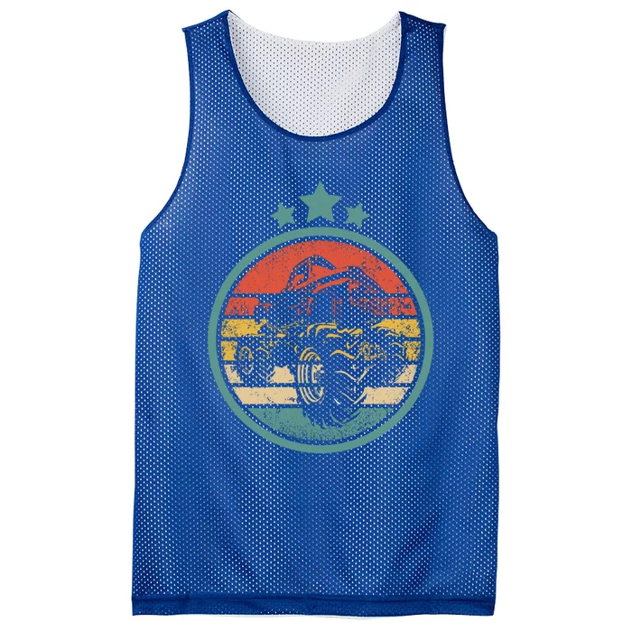 Retro Monster Trucks Vintage Big Trucks Gift Mesh Reversible Basketball Jersey Tank