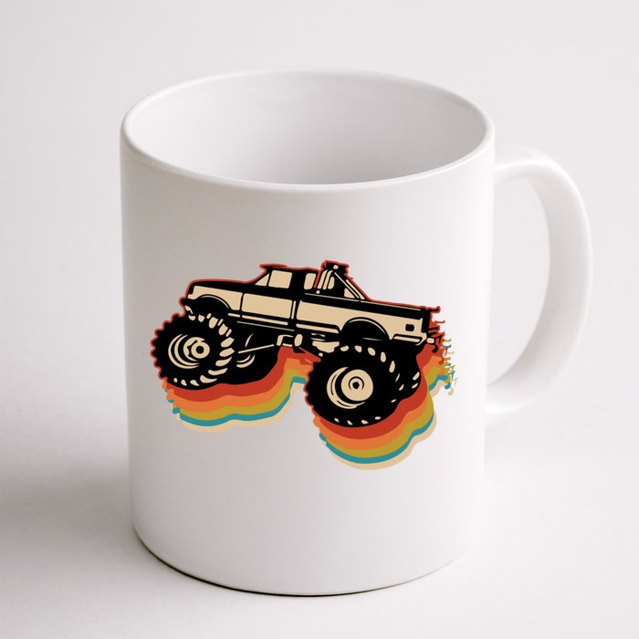 Retro Monster Truck Show Gift Vintage Monster Trucks Gift Front & Back Coffee Mug