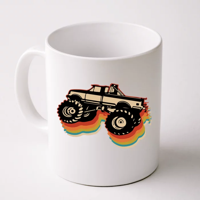 Retro Monster Truck Show Gift Vintage Monster Trucks Gift Front & Back Coffee Mug