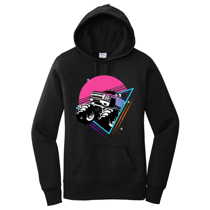 Retro Monster Truck Show Vintage Monster Trucks Women's Pullover Hoodie