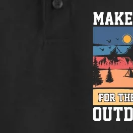 Retro Make Time Foe The Great Outdoors Camping For Camper Dry Zone Grid Performance Polo