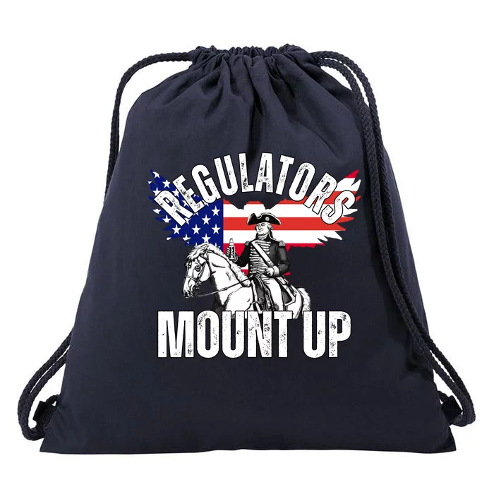 Regulators Mount Up 4th Of July Independence Day Drawstring Bag