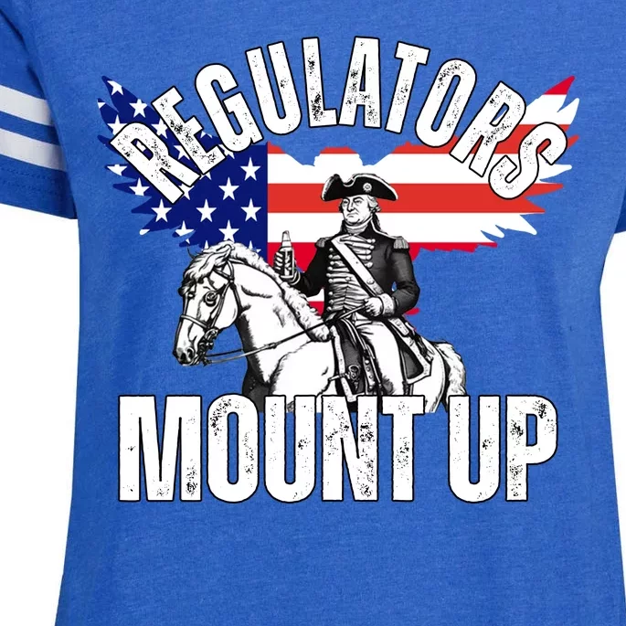 Regulators Mount Up 4th Of July Independence Day Enza Ladies Jersey Football T-Shirt