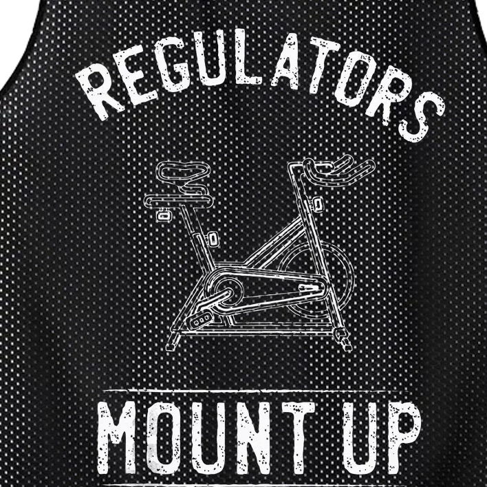 Regulators Mount Up Spin Class Funny Spinning Cycling Gym Mesh Reversible Basketball Jersey Tank