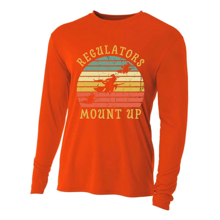 Regulators Mount Up Funny Halloween Witch Costume Gift Cooling Performance Long Sleeve Crew