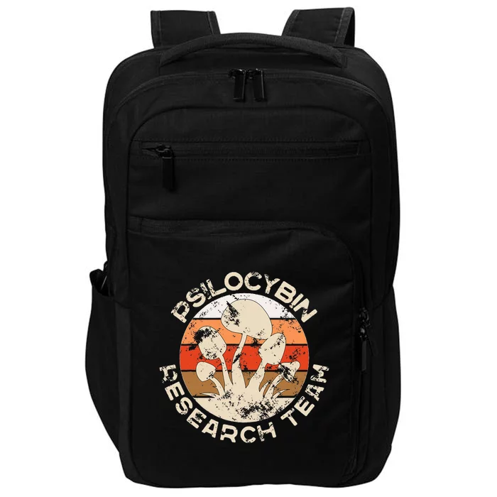 Retro Mushroom  Vintage Psilocybin Research Team Impact Tech Backpack