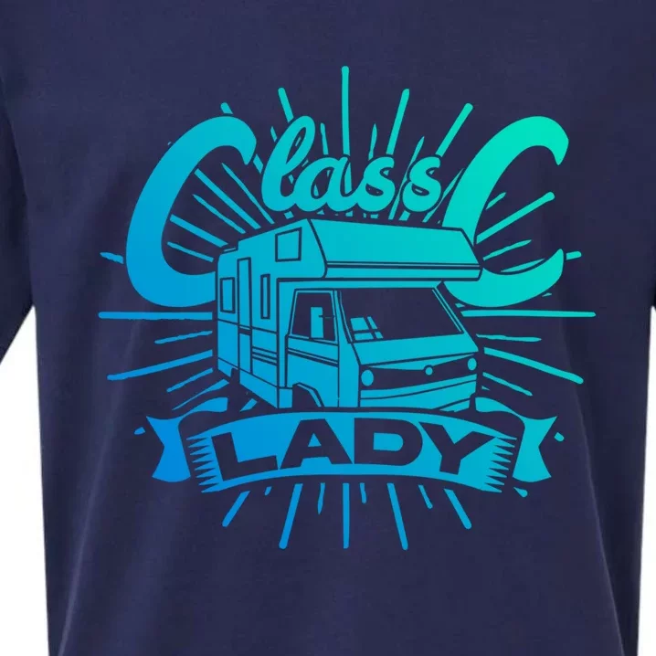 Retiret Motorhome Van Life Lady Camper Funny Gift Sueded Cloud Jersey T-Shirt