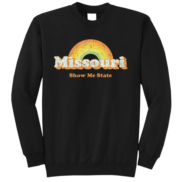 Retro Missouri Vintage 70s Rainbow Tall Sweatshirt