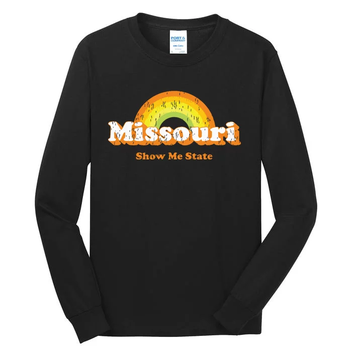 Retro Missouri Vintage 70s Rainbow Tall Long Sleeve T-Shirt