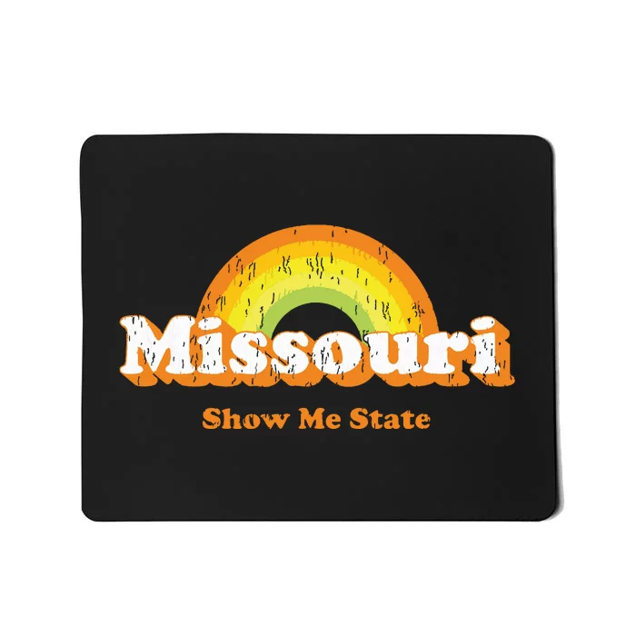 Retro Missouri Vintage 70s Rainbow Mousepad