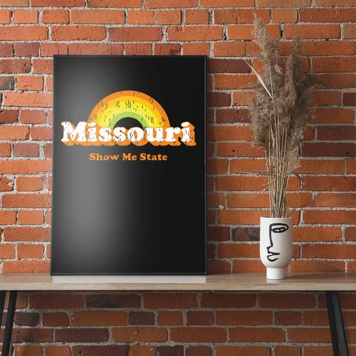 Retro Missouri Vintage 70s Rainbow Poster