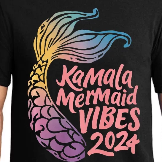 Rainbow Mermaid Vibes Design For Kamala Harris 2024 Pajama Set