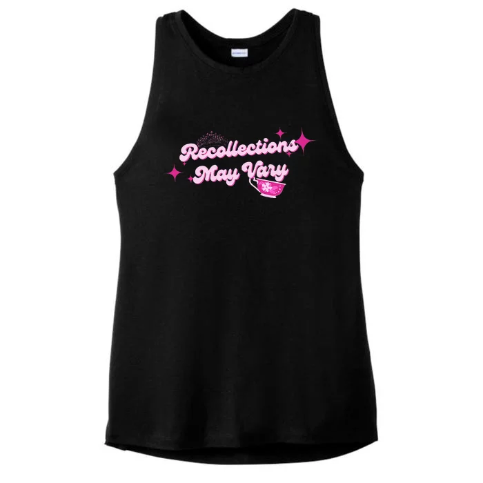 Recollections May Vary Crown Teacup Ladies Tri-Blend Wicking Tank