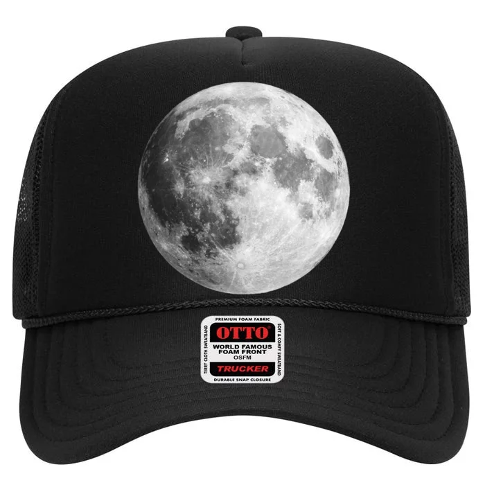 Real Moon Vintage Style High Crown Mesh Trucker Hat