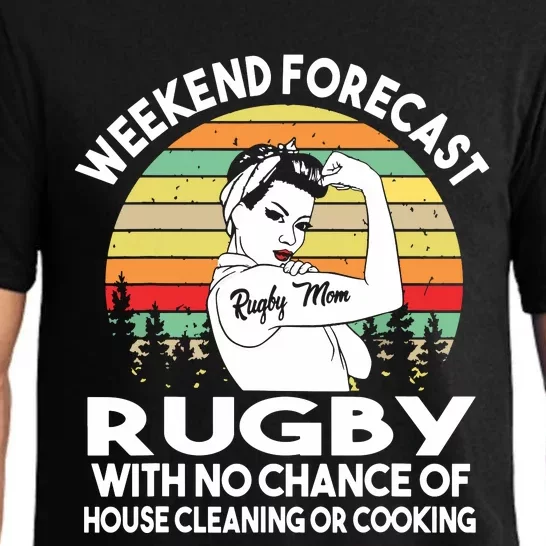 Rugby Mom Weekend Forecast Shirts Pajama Set