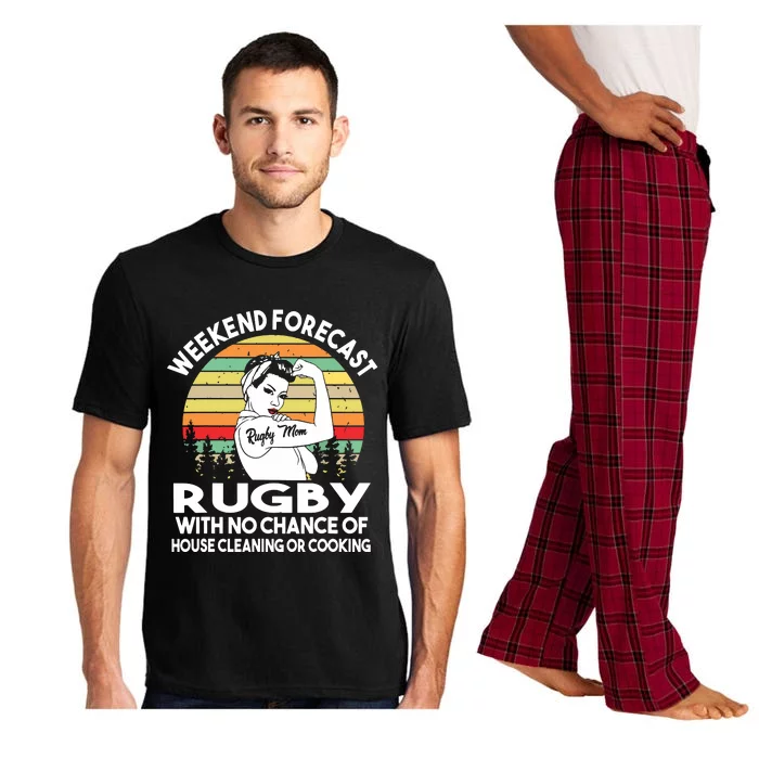 Rugby Mom Weekend Forecast Shirts Pajama Set