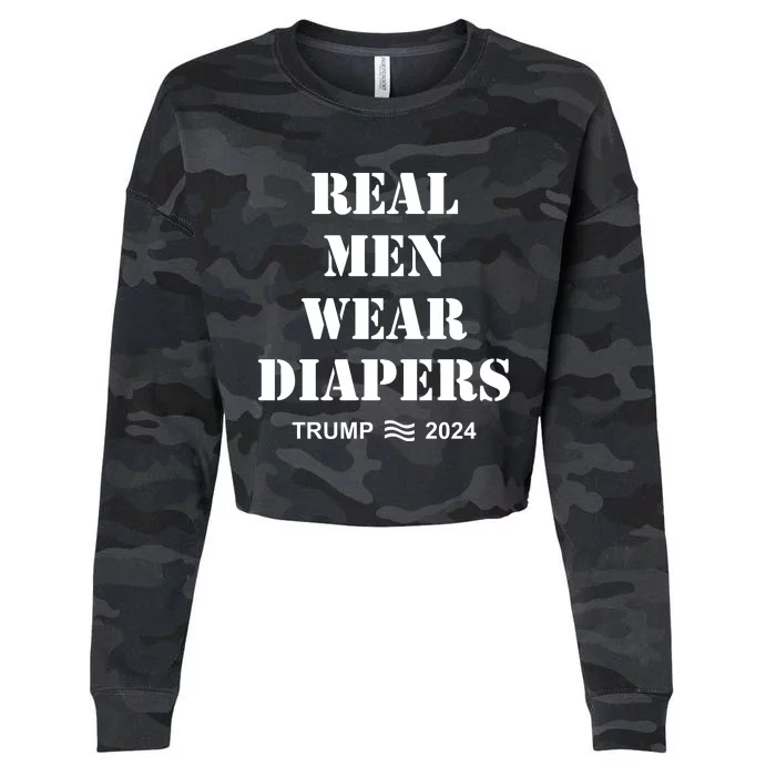 Real Me.N Wear Diapers Trump 2024 Cropped Pullover Crew