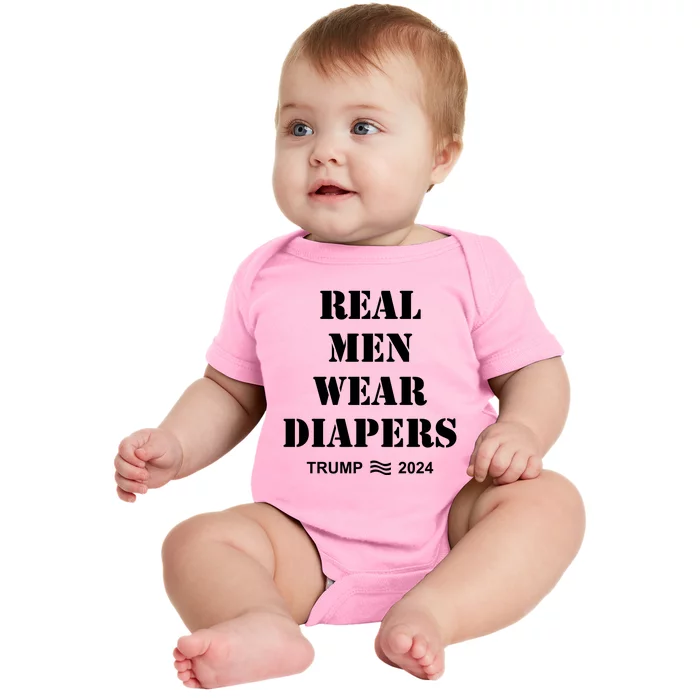 Real Me.N Wear Diapers Trump 2024 Baby Bodysuit