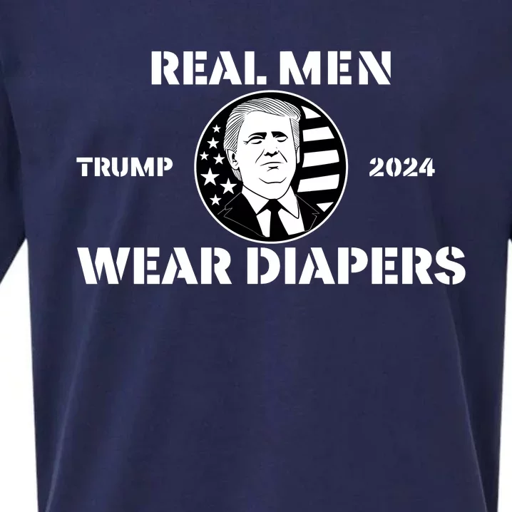 Real Me.N Wear Diapers Trump 2024 Sueded Cloud Jersey T-Shirt