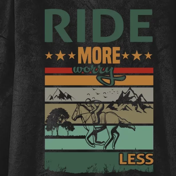 Ride More Worry Less Hooded Wearable Blanket