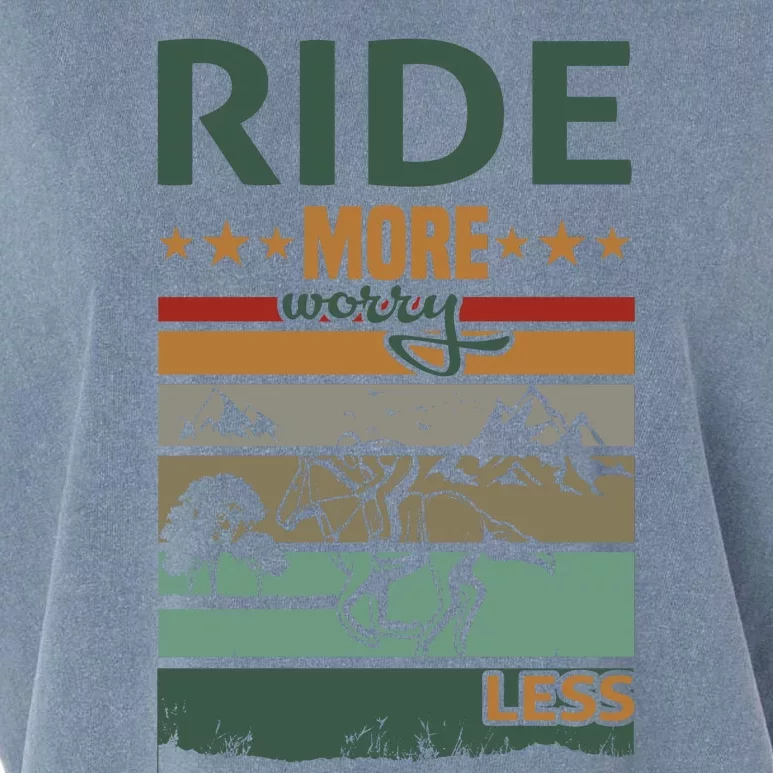 Ride More Worry Less Garment-Dyed Women's Muscle Tee