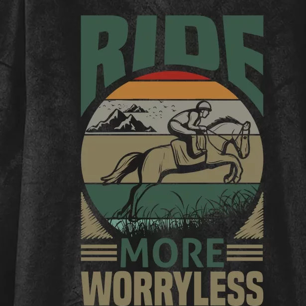 Ride More Worry Less Hooded Wearable Blanket