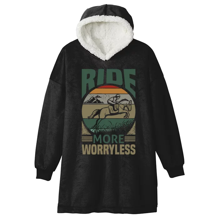 Ride More Worry Less Hooded Wearable Blanket